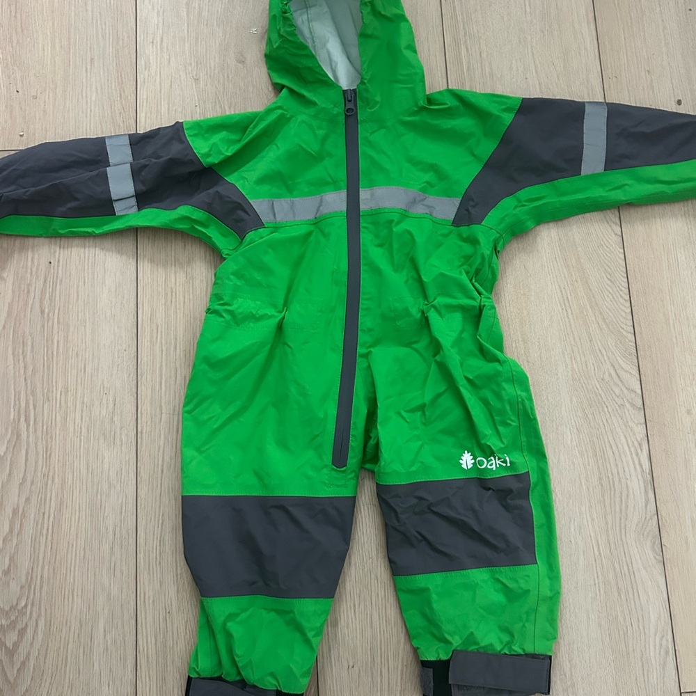 Oaki Green and Gray Kids One Piece Bodysuit